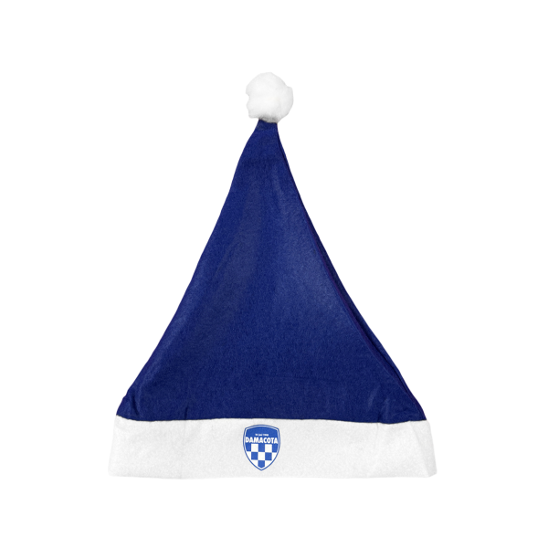 Blauwe kerstmutsen bedrukken met logo