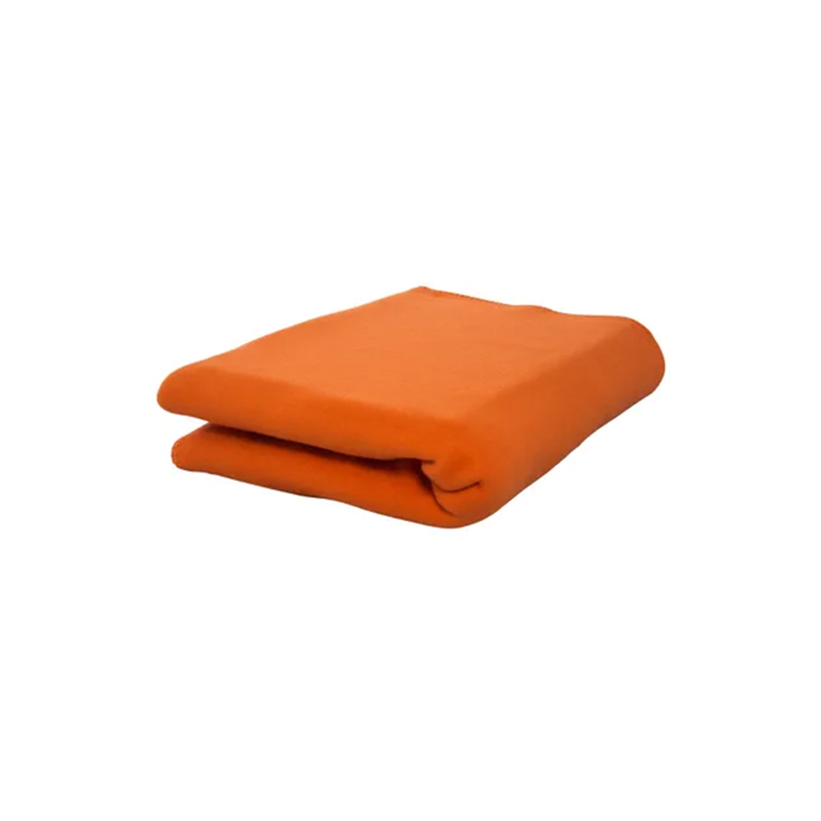Oranje fleece dekens borduren, fleece dekens laten borduren, geborduurde fleece dekens, dekens personaliseren, dekens borduren met logo