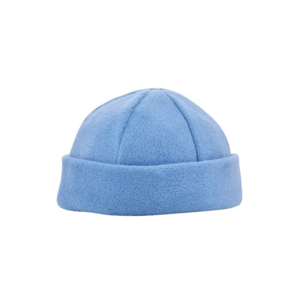 Fleece mutsen bedrukken lichtblauw, fleece mutsen met bedrukking