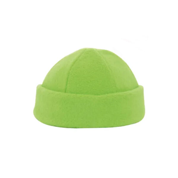 Fleece mutsen bedrukken lime groen, fleece mutsen met bedrukking