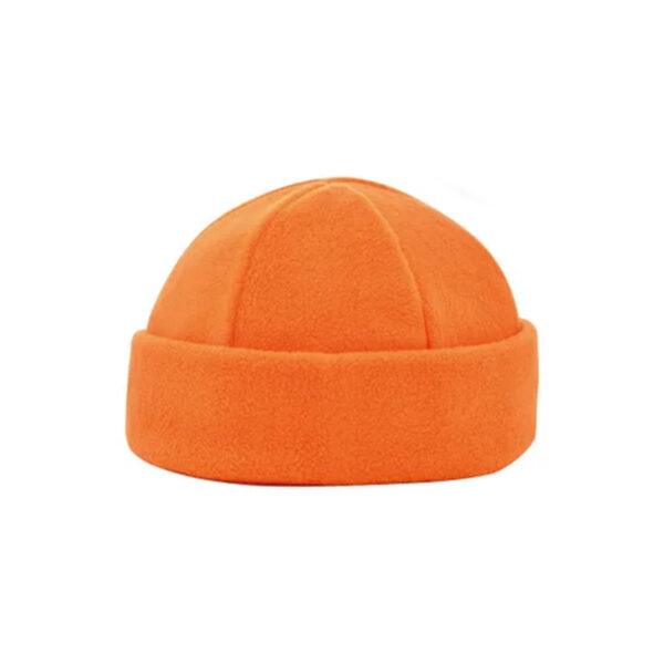 Fleece mutsen bedrukken oranje, fleece mutsen met bedrukking