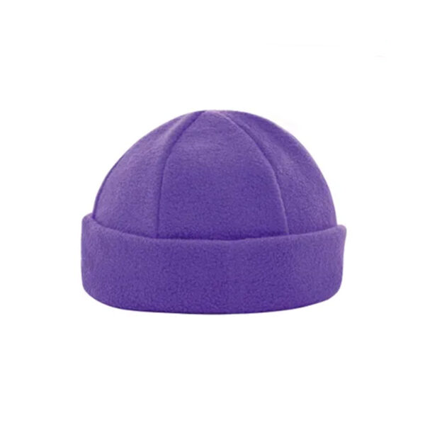 Fleece mutsen bedrukken paars, fleece mutsen met bedrukking