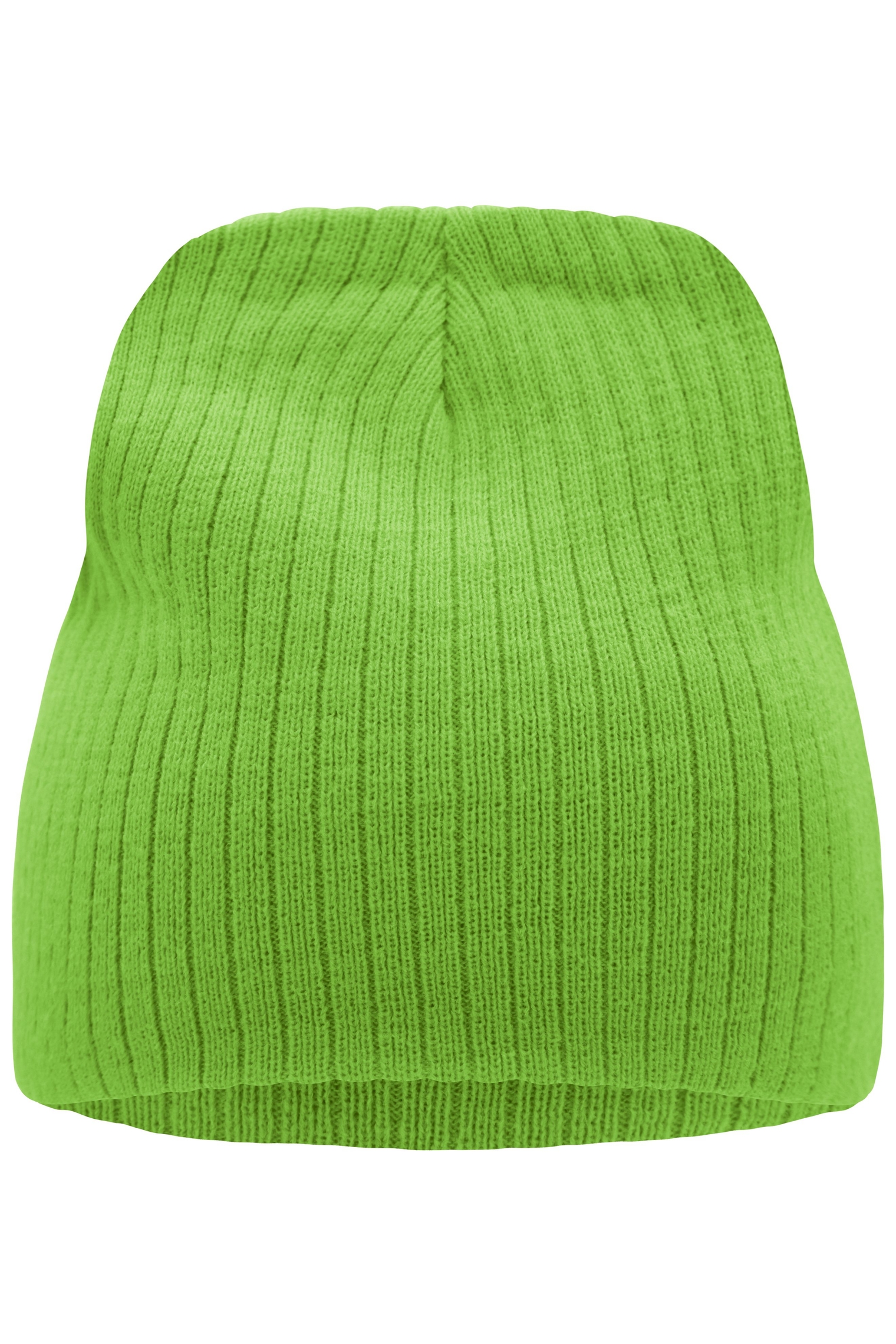groene gebreide muts zonder omslag