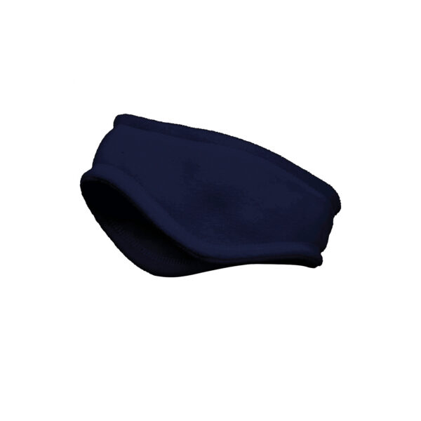 Oorwarmers bedrukken navy, oorwarmers met bedrukking, bedrukte oorwarmers fleece