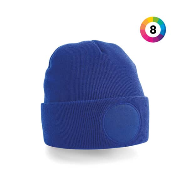 Mutsen met rond label bedrukken