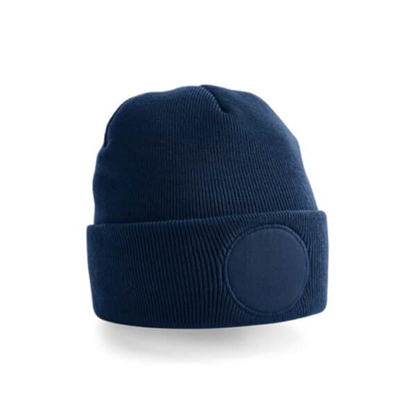 Navy mutsen met rond logo bedrukken