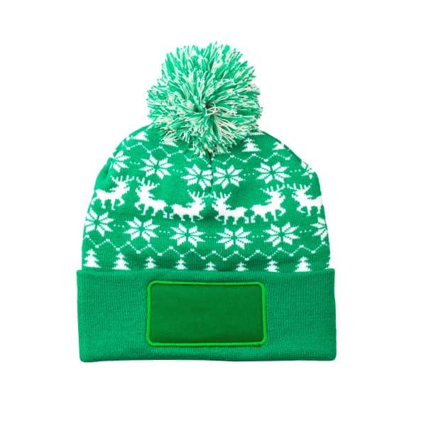 Groene kerstmutsen bedrukken