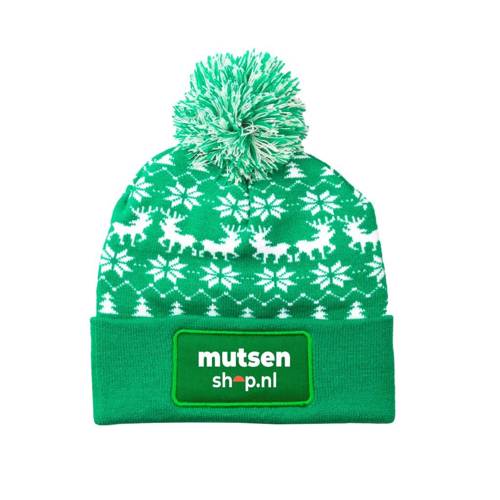 Groene wintermutsen bedrukken