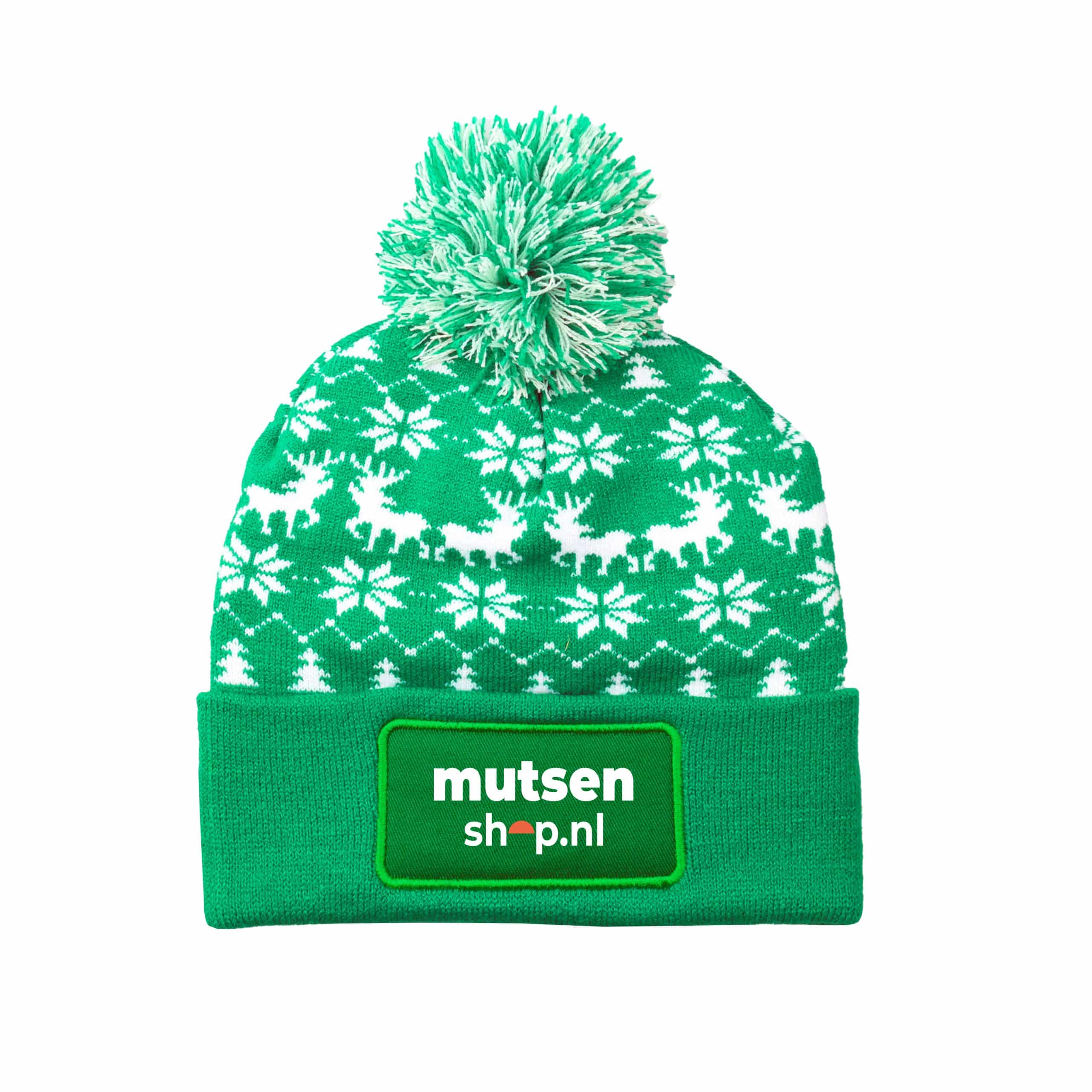 Groene wintermutsen bedrukken