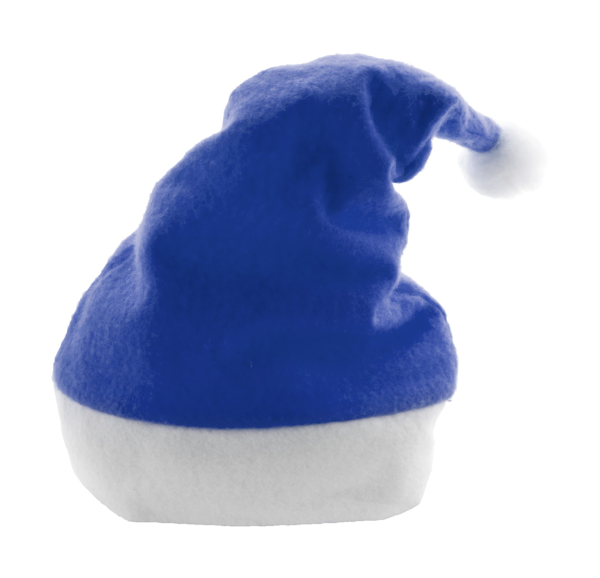 Groot aantal blauwe kerstmutsen bedrukken, blauwe kerstmutsen drukken