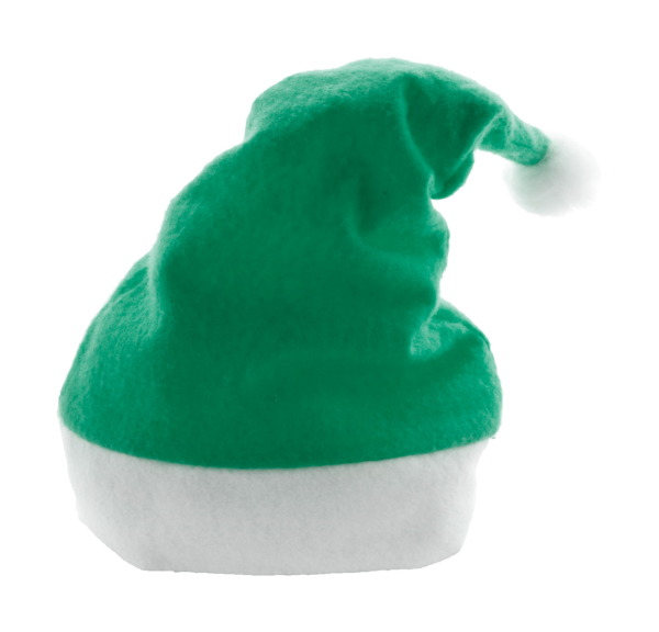 Groot aantal groene kerstmutsen bedrukken, groene kerstmutsen drukken