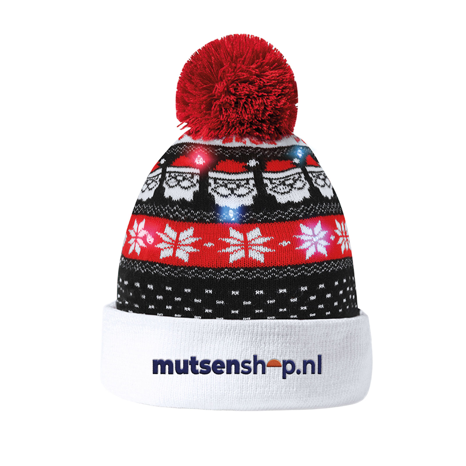 Kerstmutsen-met-LED-licht-borduren,-kerstmutsen-met-lampjes-borduren,-kerstmutsen-met-lampjes-bedrukken,-led-kerstmuts-borduren