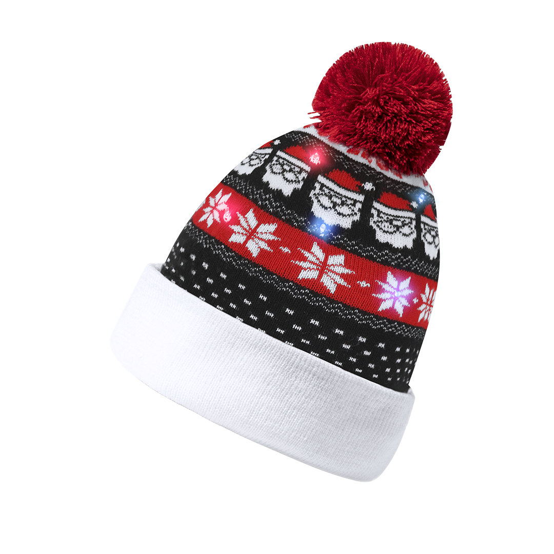 Lampjes kerstmuts borduren, kerstmuts borduren met logo