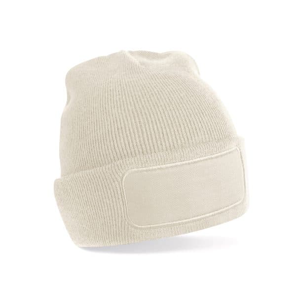 Beige beanies bedrukken