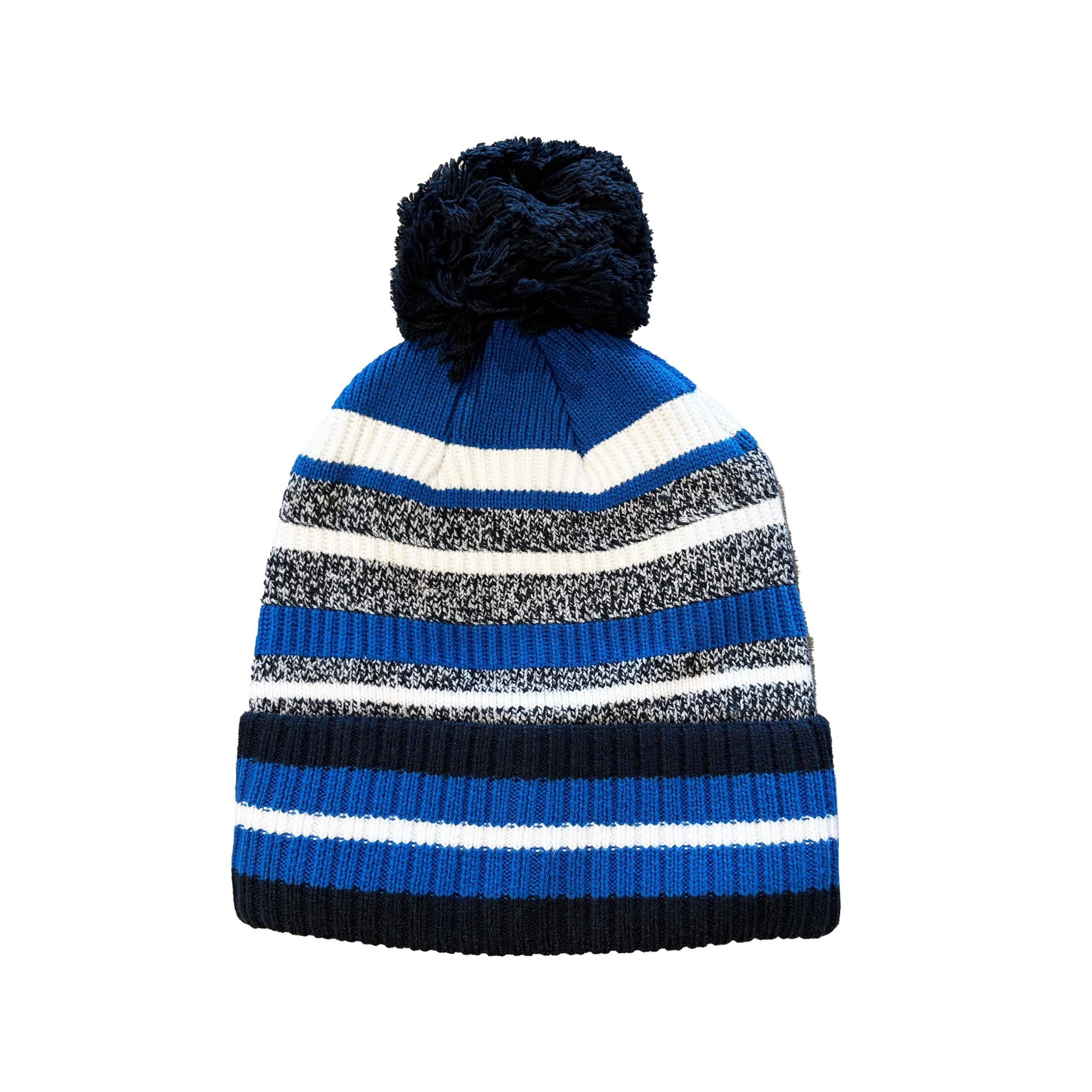 Kleurrijke-mutsen-borduren,-gestreepte-mutsen-bedrukken,-kleurrijke-mutsen-met-pompon-borduren,-blauw-gestreepte-mutsen-borduren