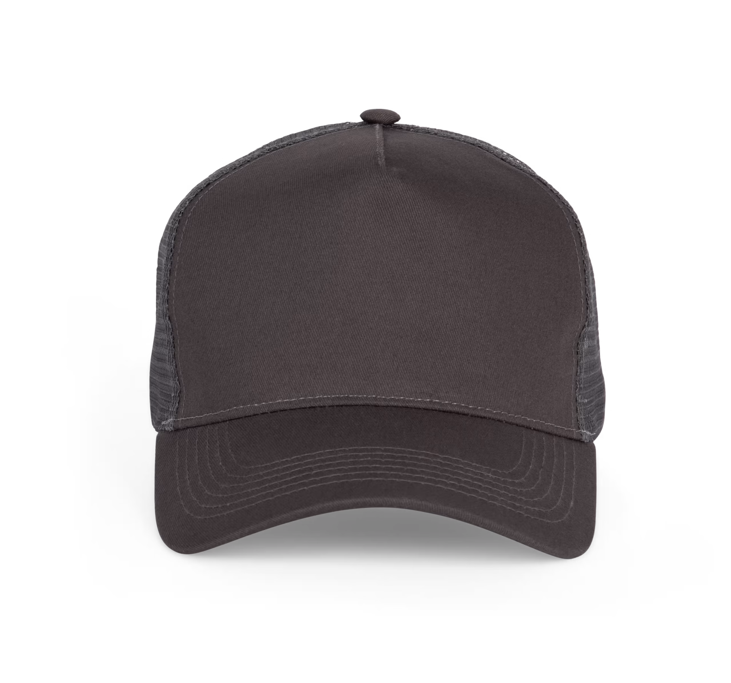 Donkergrijze truckerscap borduren