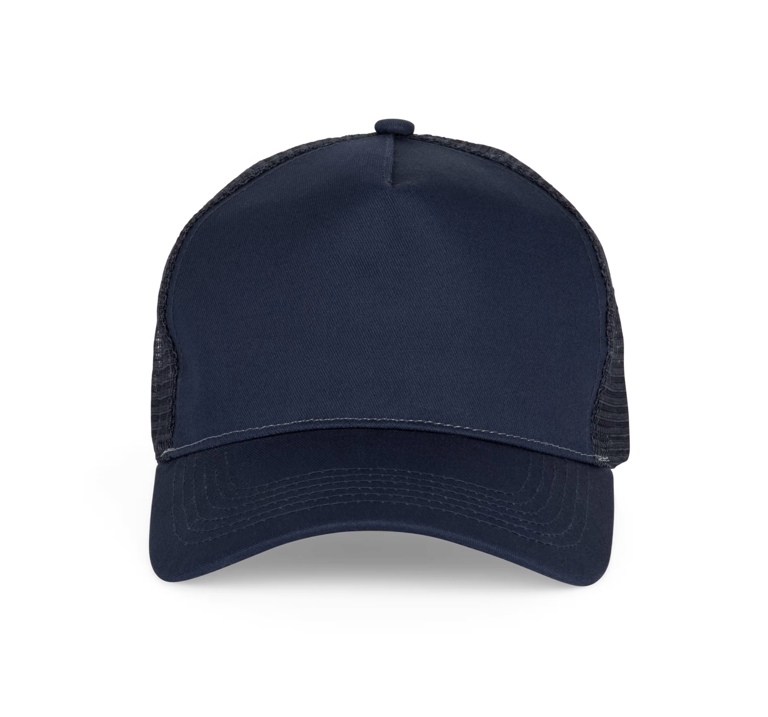 Navy truckerscap borduren